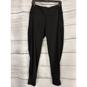 High-Waisted Black Joggers With Pockets Size M